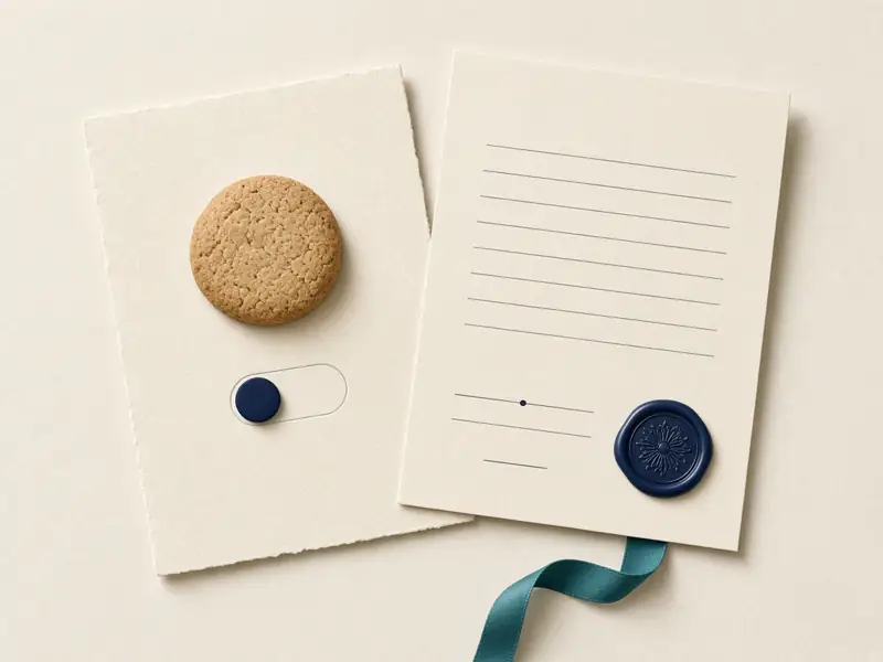 The cookie question and the legal pages, added.
